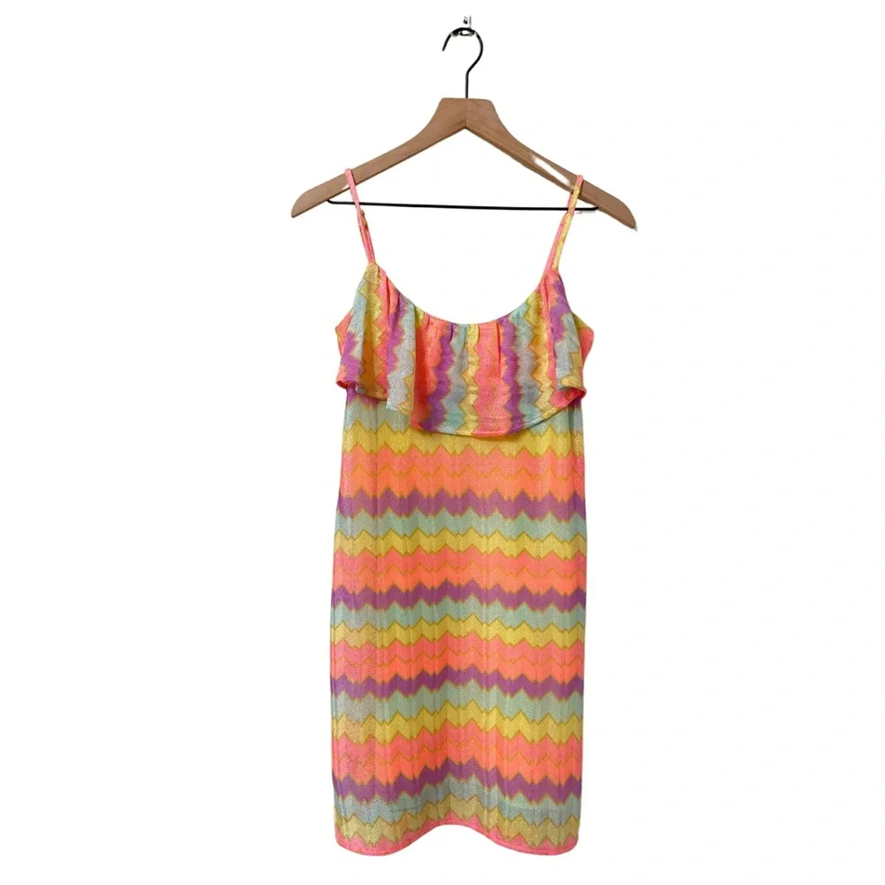 Lilly Pulitzer Pastel Color Layla Chevron Print Knit Dress Size Small - Picture 1 of 8